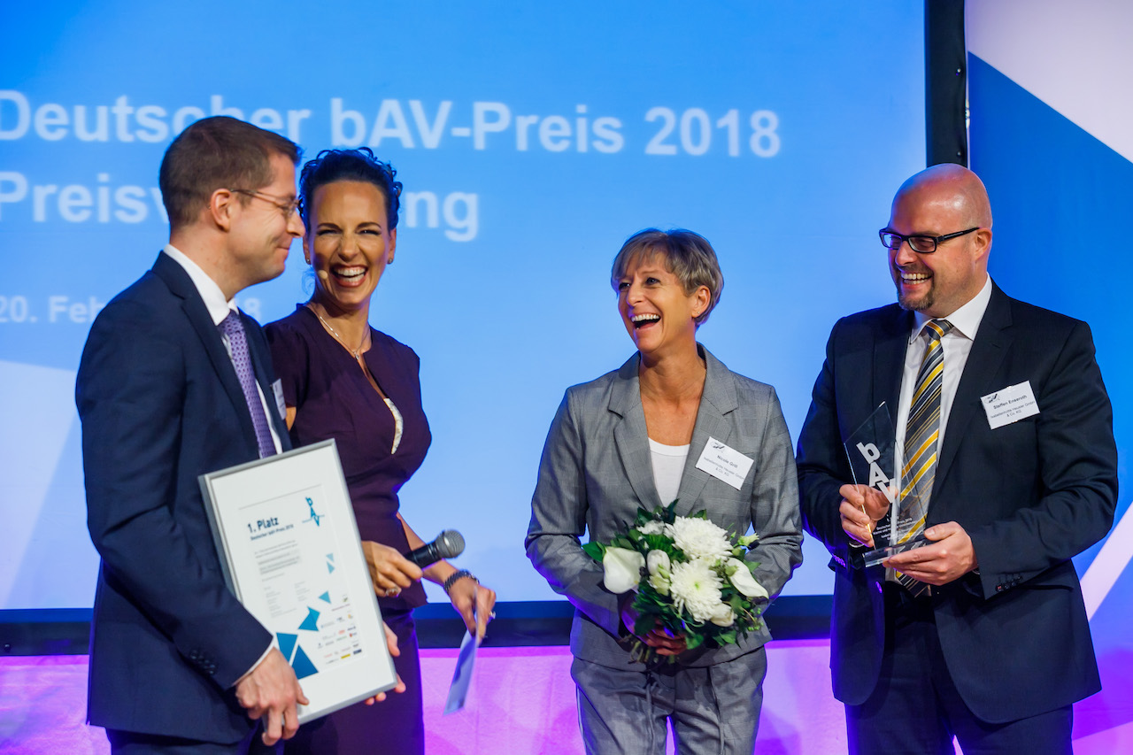 Bilder von der Preisverleihung des Deutschen bAV-Preises 2018